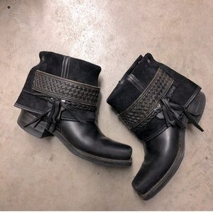 Frye custom made boho moto biker boots